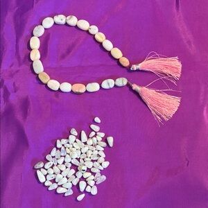 Peruvian pink opal flat nuggets rainbow moonstone polished chips jewelry making